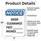 Signmission Door Clearance _ Feet _ Inches, 7 in W x Rectangle, Vinyl Decal OS-2PACK-NS-D-710-V-11479 - alternate 2